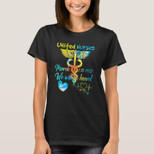 Camiseta Enfermeiras Unidas Fofas Marcham Milhão de Enferme