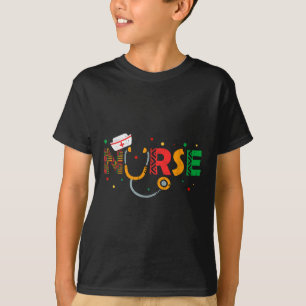Camiseta Enfermeiro 12 Stethoscope Melanin Rn Afro Cultu
