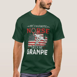 Camiseta Enfermeiro Americano Engraçado Minha Enfermeira Fa