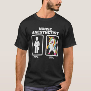 Camiseta Enfermeiro Anestesista Dabbing Unicorn 80 20 Regra