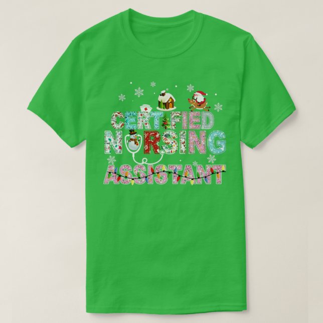 Camiseta Enfermeiro Assistente de Enfermagem Certificado St (Frente do Design)