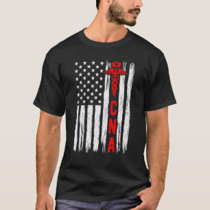 Camiseta Enfermeiro Auxiliar Certificado Bandeira dos EUA E