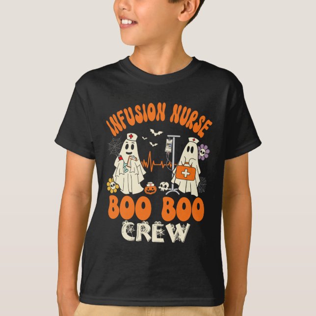 Camiseta Enfermeiro Boo Crew Enfermeiro Enfermeiro Ghost Cu (Frente)