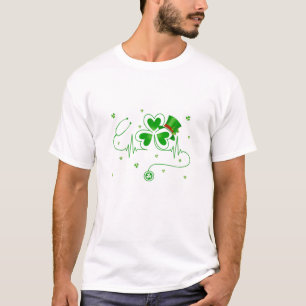 Camiseta Enfermeiro Cardíaco De Enfermeiro De Shamrock