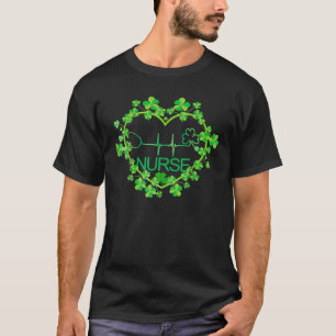Camiseta Enfermeiro Cardíaco De Enfermeiro De Shamrock