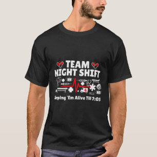 Camiseta Enfermeiro Com Turnos Noturnos Vida Rn Lpn Cna Hea