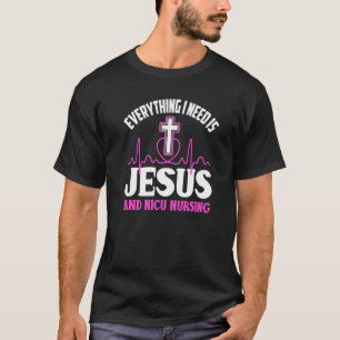Camiseta Enfermeiro Cristão Nicu Jesus Religioso Uti Neonat