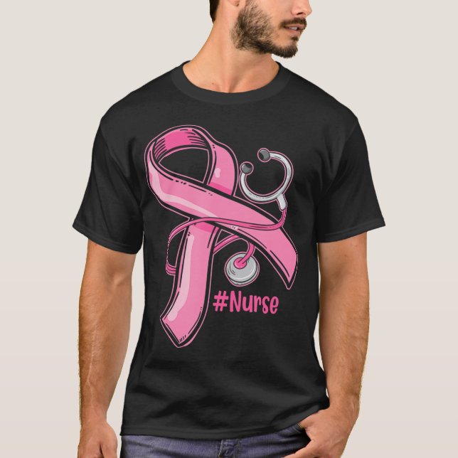Camiseta Enfermeiro de consciência do Cancer Enfermeiro Est (Frente)