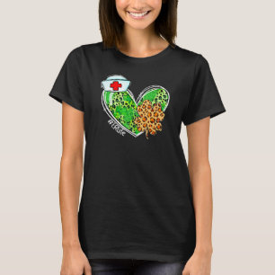 Camiseta Enfermeiro De Coração De Leopardo Shamrock Er Enfe