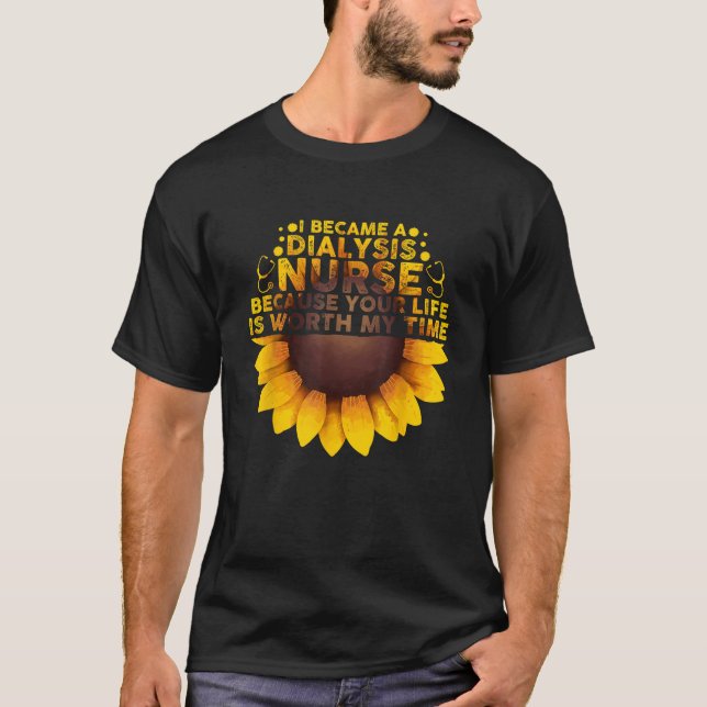 Camiseta Enfermeiro De Diálise Cuta Arte Para Homens Mulher (Frente)