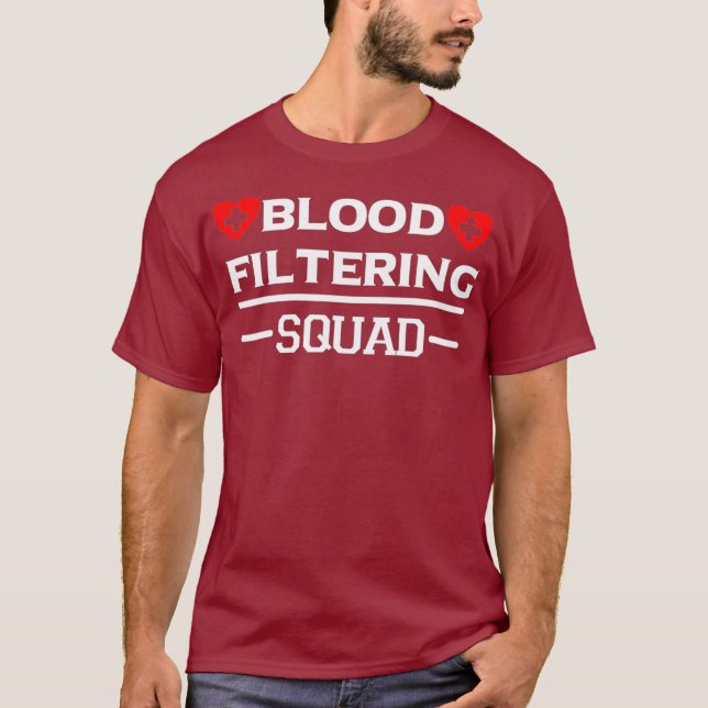 Camiseta Enfermeiro de Diálise - Esquadra de Filtragem de S (Frente)