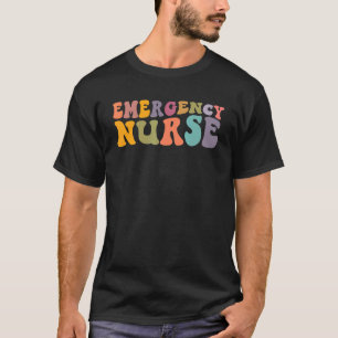 Camiseta Enfermeiro de Emergência em Groovy Retro ER RN Fut