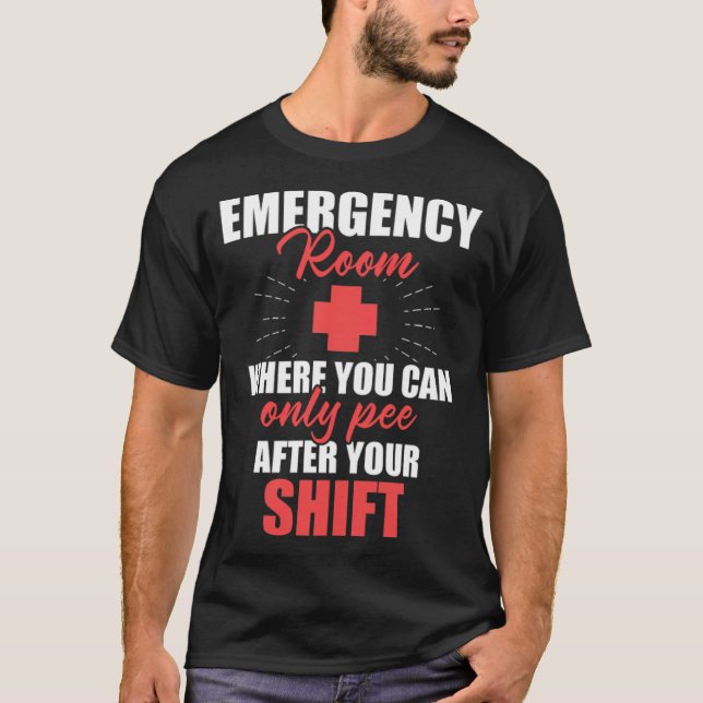 Camiseta Enfermeiro De Emergência Pele Após Enfermagem desi (Frente)