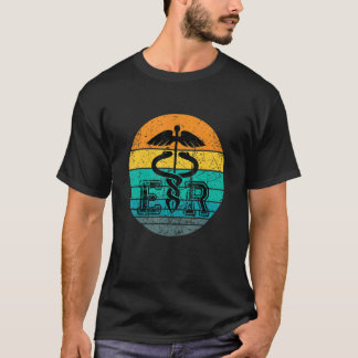 Camiseta Enfermeiro De Emergência Vintage Er Sala Distressã