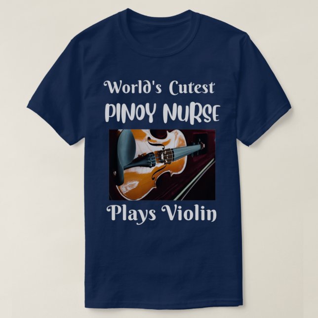 Camiseta ENFERMEIRO DE FILIPINO MUNDIAL REPRODUZ VIOLIN Tri (Frente do Design)