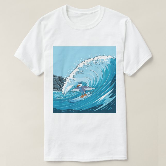 Camiseta Enfermeiro de inverno, surf de gaivota, gaivota T (Frente do Design)