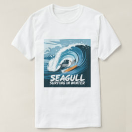 Camiseta Enfermeiro de inverno, Surfe de Seagull, Seagull