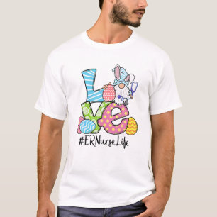 Camiseta Enfermeiro de Páscoa Bonita Enfermeiro Cony Ears F