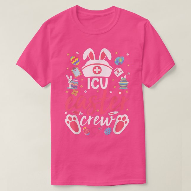 Camiseta Enfermeiro de Páscoa da ICU Dia de Páscoa de Crian (Frente do Design)