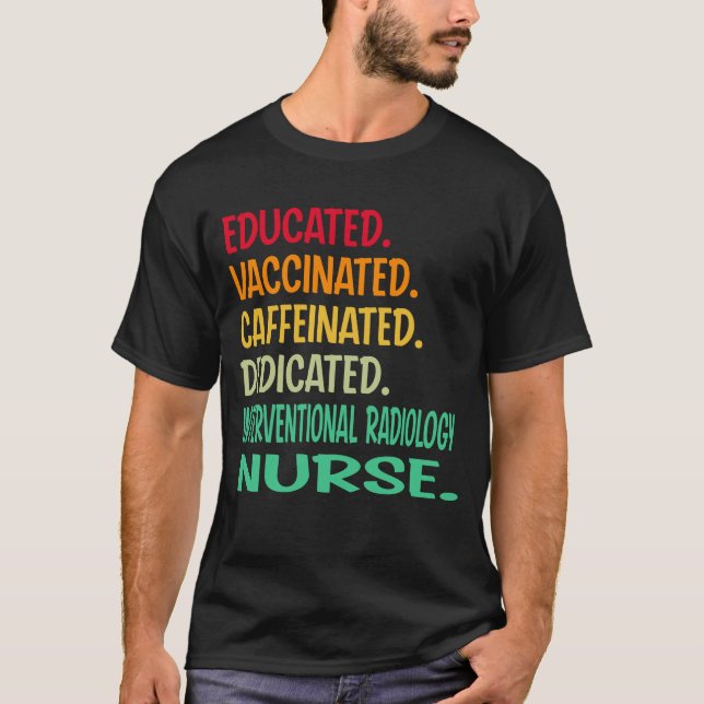 Camiseta Enfermeiro de Radiologia Interventiva. Vacinado Ed (Frente)