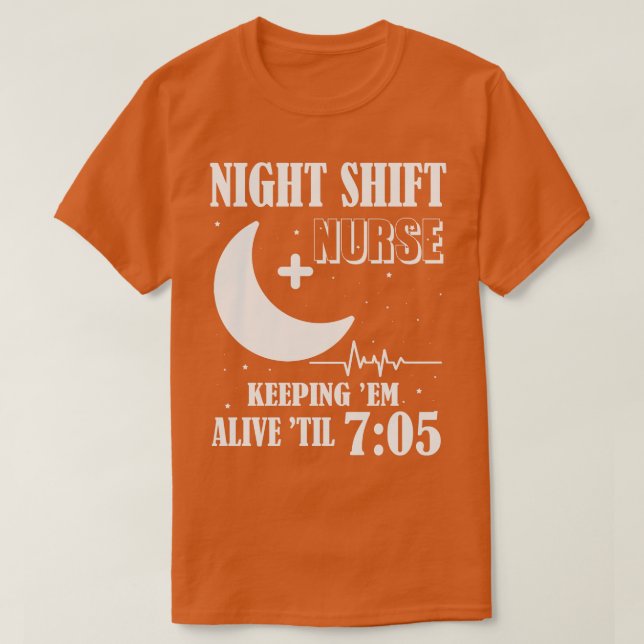 Camiseta Enfermeiro de turno da noite (Frente do Design)