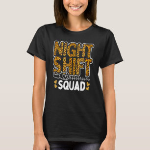 Camiseta Enfermeiro de Turno Noturno Leopard Esquadrão de E