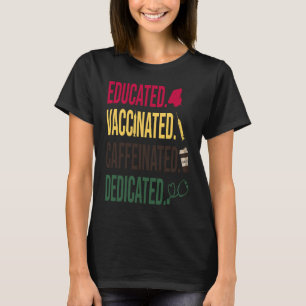 Camiseta Enfermeiro Dedicado Educado Vacinado Cafeinado