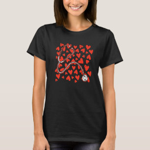 Camiseta Enfermeiro Dia de os namorados do Estetoscópio Nur