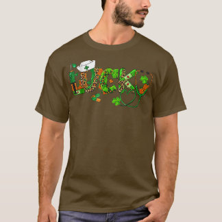 Camiseta Enfermeiro Dia de São Patrício KG Shamrock Lucky E