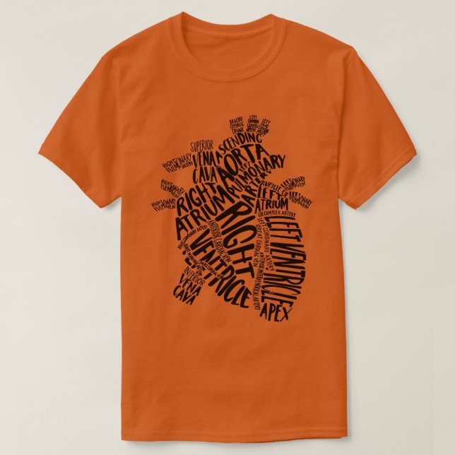 Camiseta Enfermeiro-díaco CVICU RN Enfermeiro anatômico ICU (Frente do Design)