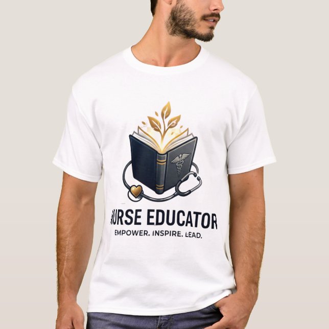 Camiseta Enfermeiro Educador Empoderar Inspirar Liderar (Frente)
