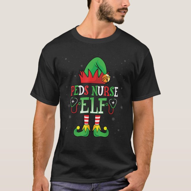 Camiseta Enfermeiro Enfermeiro Elf Xmas Enfermeiro Pediátri (Frente)