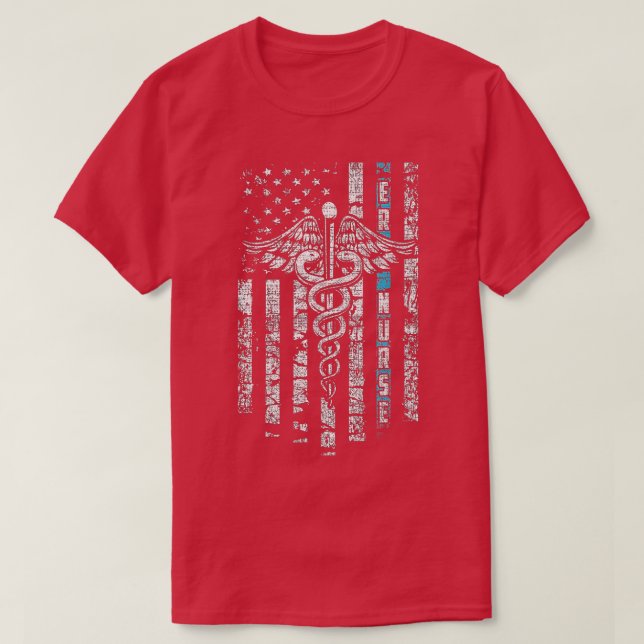 Camiseta Enfermeiro ER com Sinalizador e Caduceus (Frente do Design)