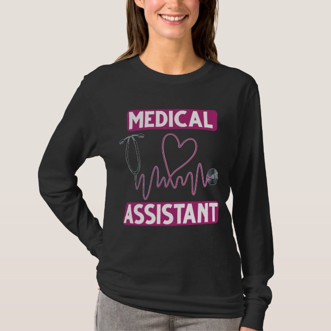 Camiseta Enfermeiro Estetoscópico Assistente Médico (Frente)