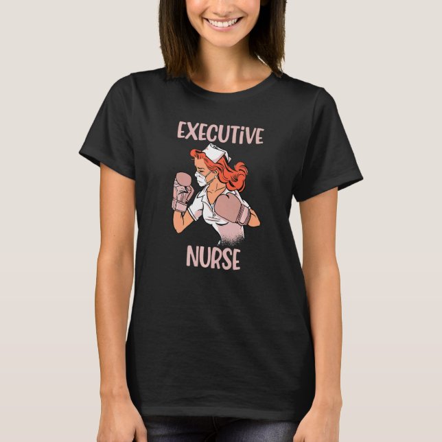 Camiseta Enfermeiro Executivo Luvas de Boxing (Frente)