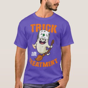 Camiseta Enfermeiro Fantasma Enfermeiro Funny ou Tratamento