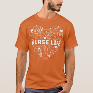 Camiseta Enfermeiro Forma Cardíaca Semana de Enfermagem NPN