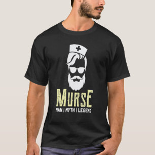 Camiseta Enfermeiro Homem Mito Lenda Barba Pai Enfermeiro M