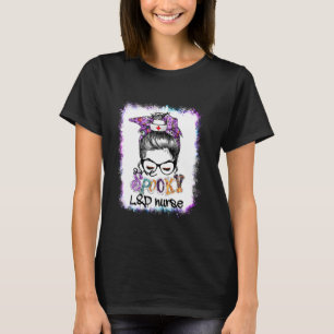 Camiseta Enfermeiro L&d Spooky Enfermeiro Messy Bun L&d Enf