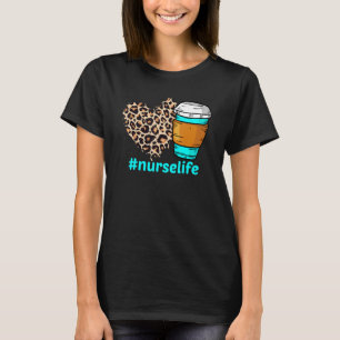 Camiseta Enfermeiro Life RN LPN CNA Healthcare Heart Leopar