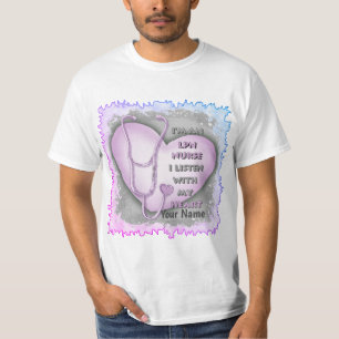 Camiseta Enfermeiro LPN com coração roxo