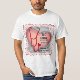 Camiseta Enfermeiro LPN do Coração Vermelho