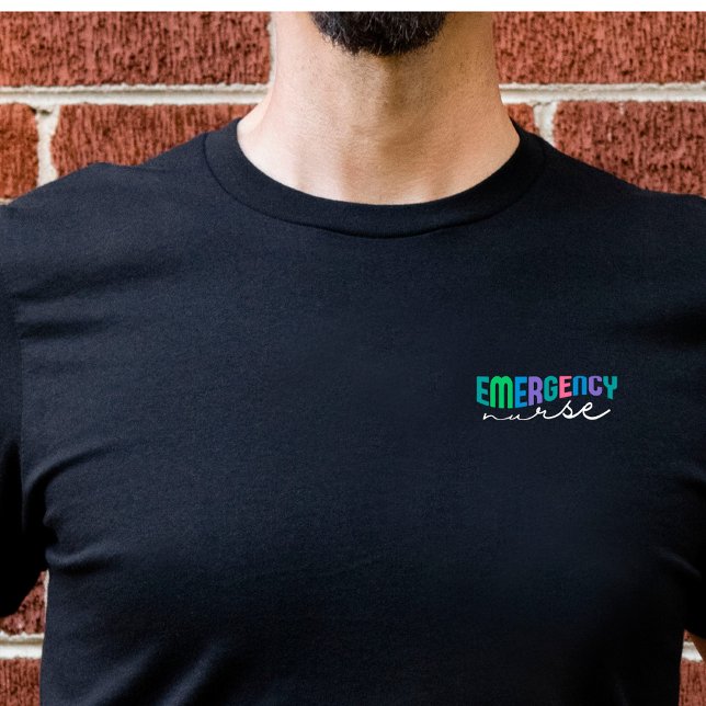 Camiseta Enfermeiro Maleável de Emergência em Texto Retroat (Criador carregado)