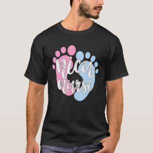 Camiseta Enfermeiro Neonatal Nicu, Pequeno Pés De Bebê