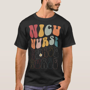Camiseta Enfermeiro NICU Cute Groovy RN ICU ER Pulame Pediá