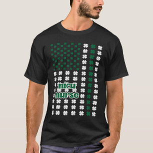 Camiseta Enfermeiro NICU Dia de São Patrício Sinalizador EU