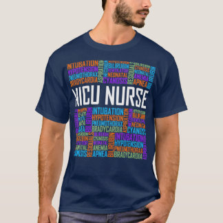 Camiseta Enfermeiro NICU Palavras Para Presença Cuidados De