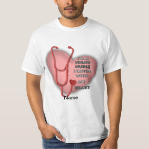 Camiseta Enfermeiro Noturno Vermelho