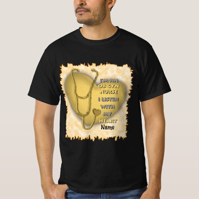 Camiseta Enfermeiro ObGyn Amarelo (Frente)
