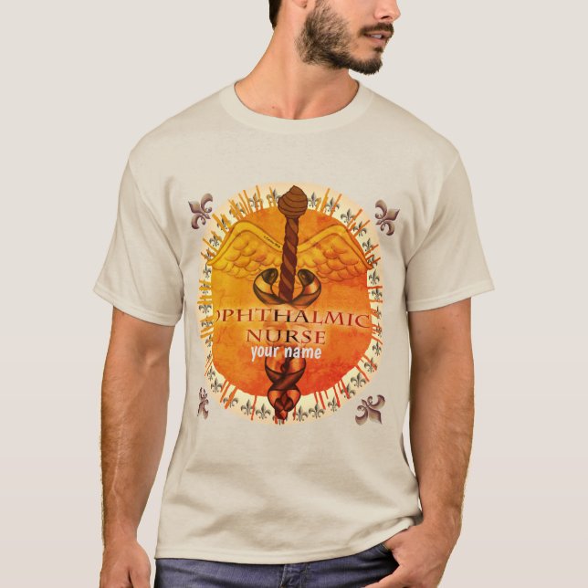 Camiseta Enfermeiro Oftálmico Caduceus (Frente)